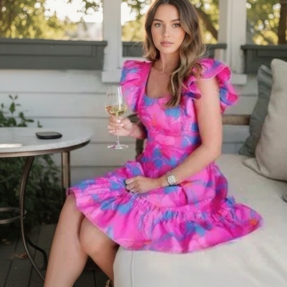 Tuckernuck x Cameran Eubanks Wimberly Floral Edisto Fit & Flare Dress Small NEW - Picture 2 of 15